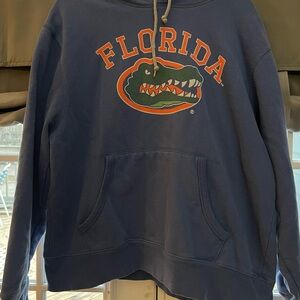 Florida Gators Hoodie Men L XL Blue Pullover Sweatshirt College NCAA Vintage